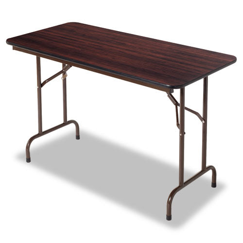 Wood Folding Table, Rectangular, 95.88w X 29.88d X 29.13h, Mahogany