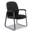 Alera Genaro Bonded Leather High-back Guest Chair, 24.60" X 24.80" X 36.61", Black Seat, Black Back, Black Base