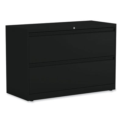 Lateral File, 2 Legal/letter-size File Drawers, Black, 42" X 18.63" X 28"