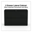 Lateral File, 2 Legal/letter-size File Drawers, Black, 42" X 18.63" X 28"