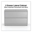 Lateral File, 2 Legal/letter-size File Drawers, Light Gray, 42" X 18.63" X 28"