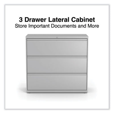 Lateral File, 3 Legal/letter/a4/a5-size File Drawers, Light Gray, 42" X 18.63" X 40.25"