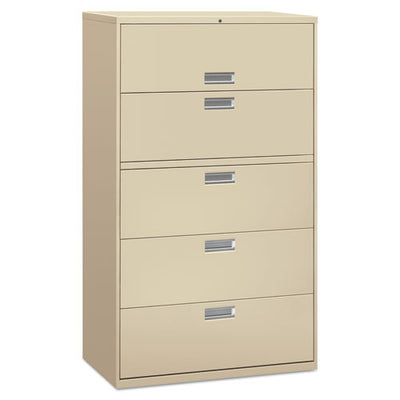 Lateral File, 4 Legal/letter-size File Drawers, Light Gray, 42" X 18.63" X 52.5"