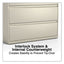 Lateral File, 4 Legal/letter-size File Drawers, Putty, 42" X 18.63" X 52.5"