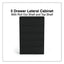 Lateral File, 5 Legal/letter/a4/a5-size File Drawers, Black, 42" X 18.63" X 67.63"