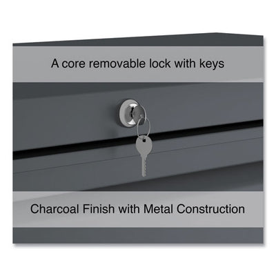 Lateral File, 5 Legal/letter/a4/a5-size File Drawers, Charcoal, 42" X 18.63" X 67.63"
