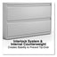 Lateral File, 5 Legal/letter/a4/a5-size File Drawers, 1 Roll-out Posting Shelf, Light Gray, 42" X 18.63" X 67.63"