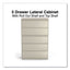 Lateral File, 5 Legal/letter/a4/a5-size File Drawers, Putty, 42" X 18.63" X 67.63"