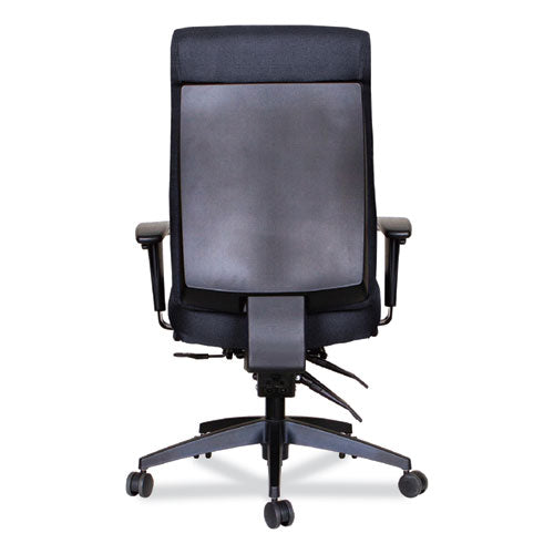 Alera Wrigley Series High Performance High-back Multifunction Task Chair, Supports 275 Lb, 18.7" To 22.24" Seat Height, Black