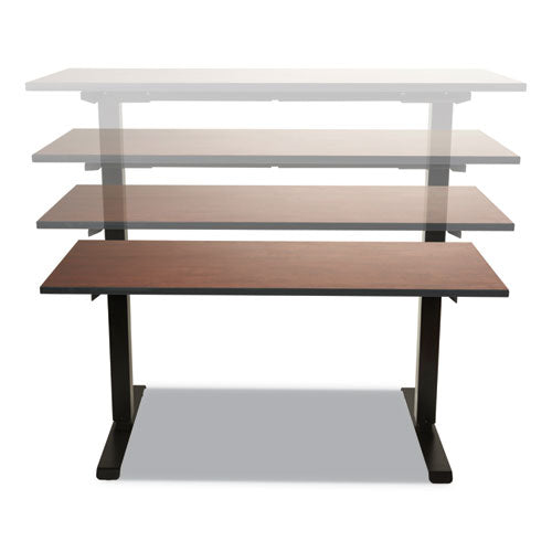 Adaptivergo Sit-stand Two-stage Electric Height-adjustable Table Base, 48.06" X 24.35" X 27.5" To 47.2", Black