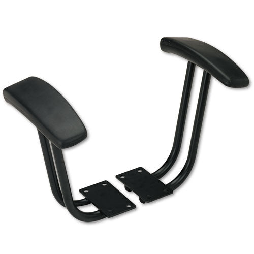 Optional Fixed Height T-arms For Alera Essentia And Interval Series Chairs, Black, 2/set