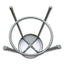 Industrial Metal Shop Stool, Backless, Supports Up To 300 Lb, 30" Seat Height, Brown Seat, Gray Base