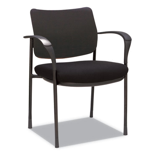 Alera Iv Series Fabric Back/seat Guest Chairs, 24.8" X 22.83" X 32.28", Black Seat, Black Back, Black Base, 2/carton