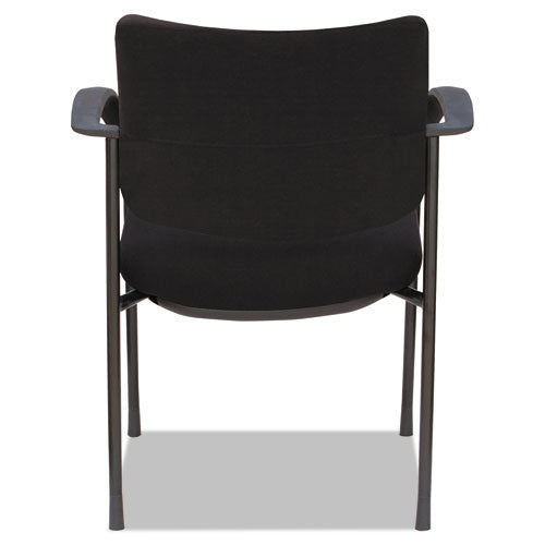 Alera Iv Series Fabric Back/seat Guest Chairs, 24.8" X 22.83" X 32.28", Black Seat, Black Back, Black Base, 2/carton