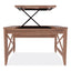Sit-to-stand Table Desk, 47.25" X 23.63" X 29.5" To 43.75", Modern Walnut