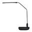 Led Desk Lamp With Interchangeable Base Or Clamp, 5.13w X 21.75d X 21.75h, Black