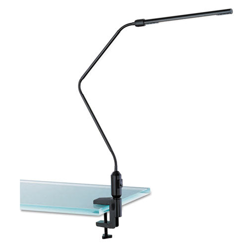 Led Desk Lamp With Interchangeable Base Or Clamp, 5.13w X 21.75d X 21.75h, Black