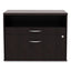 Alera Open Office Desk Series Low File Cabinet Credenza, 2-drawer: Pencil/file,legal/letter,1 Shelf,espresso,29.5x19.13x22.88