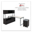 Alera Open Office Desk Series Low File Cabinet Credenza, 2-drawer: Pencil/file,legal/letter,1 Shelf,espresso,29.5x19.13x22.88