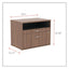 Alera Open Office Desk Series Low File Cabinet Credenza, 2-drawer: Pencil/file, Legal/letter, 1 Shelf,walnut,29.5x19.13x22.88