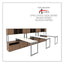 Alera Open Office Desk Series Low File Cabinet Credenza, 2-drawer: Pencil/file, Legal/letter, 1 Shelf,walnut,29.5x19.13x22.88