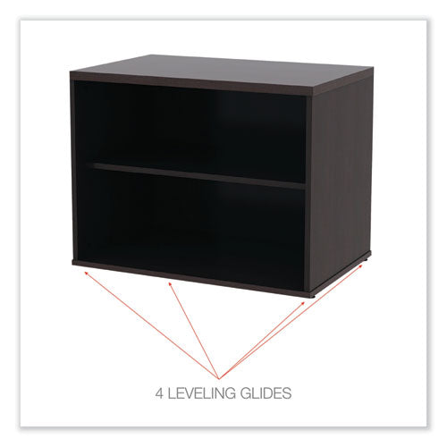 Alera Open Office Low Storage Cab Cred, 29.5w X 19.13d X 22.78h, Espresso