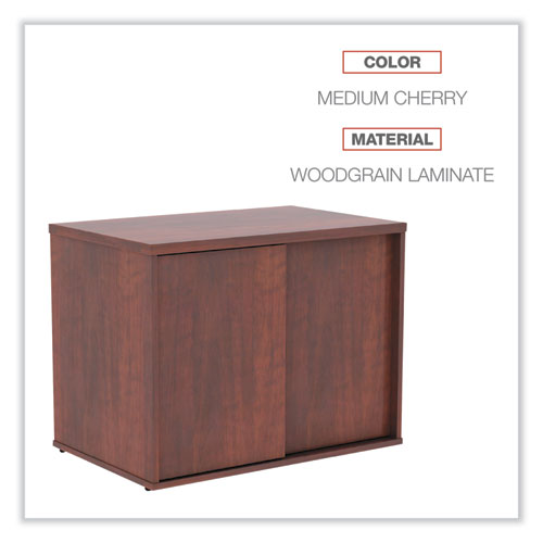 Alera Open Office Low Storage Cabinet Credenza, 29.5 X 19.13 X 22.78, Cherry