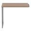 Alera Open Office Series O-leg Return Base, Fully Adjustable, 36 To 70.78w X 23.38d X 28.5h, Silver