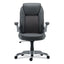 Alera Leithen Bonded Leather Midback Chair, Supports Up To 275 Lb, Gray Seat/back, Silver Base