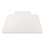 All Day Use Non-studded Chair Mat For Hard Floors, 45 X 53, Wide Lipped, Clear