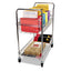 Carry-all Mail Cart, Metal, 1 Shelf, 1 Bin, 34.88" X 18" X 39.5", Silver
