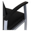 Alera Metalounge Series Bariatric Guest Chair, 30.51" X 26.96" X 33.46", Black Seat, Black Back, Silver Base