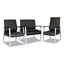 Alera Metalounge Series Bariatric Guest Chair, 30.51" X 26.96" X 33.46", Black Seat, Black Back, Silver Base
