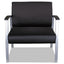 Alera Metalounge Series Bariatric Guest Chair, 30.51" X 26.96" X 33.46", Black Seat, Black Back, Silver Base