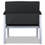 Alera Metalounge Series Bariatric Guest Chair, 30.51" X 26.96" X 33.46", Black Seat, Black Back, Silver Base