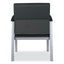 Alera Metalounge Series Mid-back Guest Chair, 24.6" X 26.96" X 33.46", Black Seat, Black Back, Silver Base