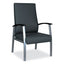 Alera Metalounge Series High-back Guest Chair, 24.6" X 26.96" X 42.91", Black Seat, Black Back, Silver Base