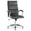 Alera Neratoli High-back Slim Profile Chair, Faux Leather, 275 Lb Cap, 17.32" To 21.25" Seat Height, Black Seat/back, Chrome