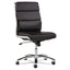Alera Neratoli Mid-back Slim Profile Chair, Faux Leather, Supports Up To 275 Lb, Black Seat/back, Chrome Base