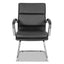 Alera Neratoli Slim Profile Stain-resistant Faux Leather Guest Chair, 23.81" X 27.16" X 36.61", Black Seat/back, Chrome Base
