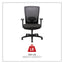 Alera Envy Series Mesh High-back Swivel/tilt Chair, Supports Up To 250 Lb, 16.88" To 21.5" Seat Height, Black