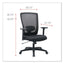 Alera Envy Series Mesh High-back Swivel/tilt Chair, Supports Up To 250 Lb, 16.88" To 21.5" Seat Height, Black