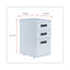 File Pedestal, Left Or Right, 3-drawers: Box/box/file, Legal/letter, Light Gray, 14.96" X 19.29" X 27.75"