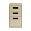 File Pedestal, Left Or Right, 3-drawers: Box/box/file, Legal/letter, Putty, 14.96" X 19.29" X 27.75"