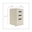 File Pedestal, Left Or Right, 3-drawers: Box/box/file, Legal/letter, Putty, 14.96" X 19.29" X 27.75"