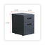 File Pedestal, Left Or Right, 2-drawers: Box/file, Legal/letter, Charcoal, 14.96" X 19.29" X 21.65"