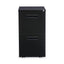 File Pedestal, Left Or Right, 2 Legal/letter-size File Drawers, Black, 14.96" X 19.29" X 27.75"