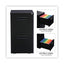 File Pedestal, Left Or Right, 2 Legal/letter-size File Drawers, Black, 14.96" X 19.29" X 27.75"