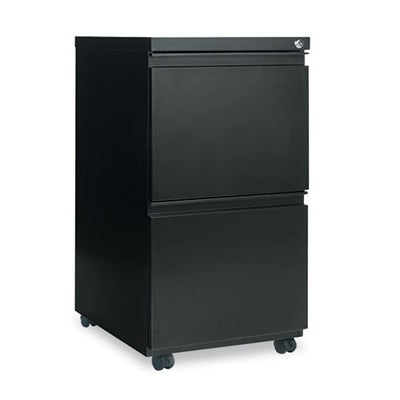 File Pedestal With Full-length Pull, Left Or Right, 2 Legal/letter-size File Drawers, Black, 14.96" X 19.29" X 27.75"