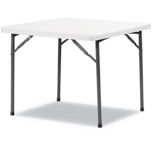 Square Plastic Folding Table, 36w X 36d X 29.25h, White